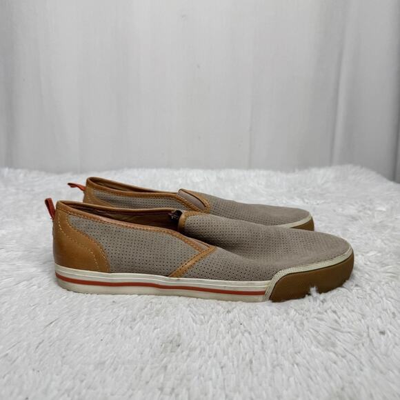 TOMMY BAHAMA / Beach Dweller gray brown perforated slip on loafer sneakers / 9 - Picture 3 of 9